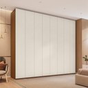 Ver imagem 1 de Guarda-Roupa Casal 8 Portas 6 Gavetas Grande Rio Clean Miminalista Yescasa Freijó e Off White
