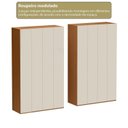 Ver imagem 5 de Guarda-Roupa Casal 8 Portas 6 Gavetas Grande Rio Clean Miminalista Yescasa Freijó e Off White