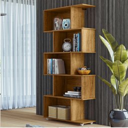 Estante Vertical para Livros 5 Nichos Tigus Baby - Ypê - 1