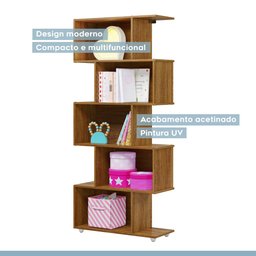 Estante Vertical para Livros 5 Nichos Tigus Baby - Ypê - 6