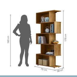 Estante Vertical para Livros 5 Nichos Tigus Baby - Ypê - 7