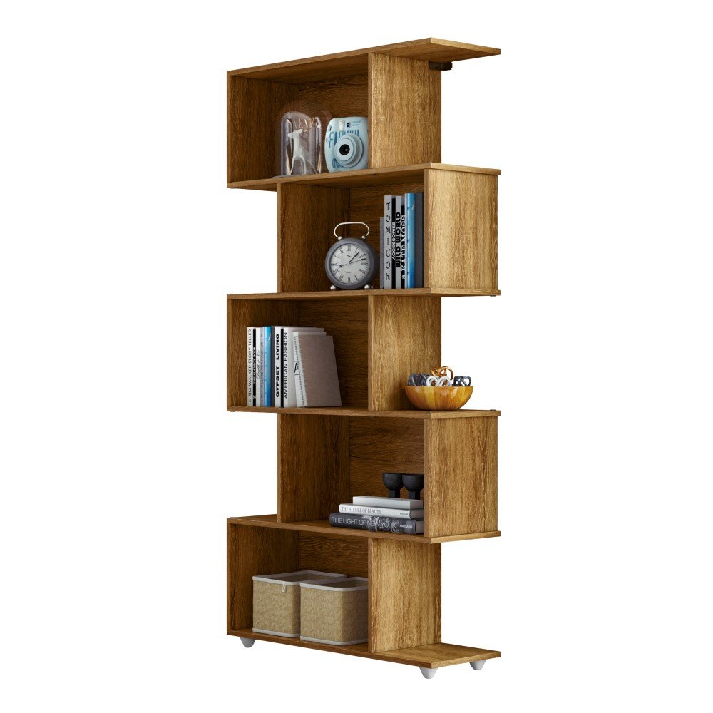 Estante Vertical para Livros 5 Nichos Tigus Baby - Ypê | MadeiraMadeira