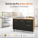 Ver imagem 2 de Balcão de Pia Anita 120 Cm Balcão para Cozinha 1,20 Moblis