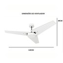 Ver imagem 6 de Ventilador de Teto Natuvent Callis Led 3 Pás Madeira Imbuia 6500k Branco Frio, Luz Branca 220v