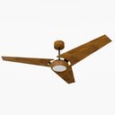 Ver imagem 1 de Ventilador de Teto Natuvent Callis Led 3 Pás Madeira Imbuia 6500k Branco Frio, Luz Branca 220v