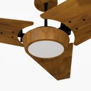 Ver imagem 2 de Ventilador de Teto Natuvent Callis Led 3 Pás Madeira Imbuia 6500k Branco Frio, Luz Branca 220v