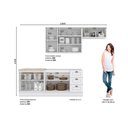 Ver imagem 3 de Kit de Cozinha Modulada 5 Peças Americana (2 Armários + 2 Balcões + 1 Complemento) C5P15 Branco