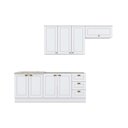 Ver imagem 5 de Kit de Cozinha Modulada 5 Peças Americana (2 Armários + 2 Balcões + 1 Complemento) C5P15 Branco
