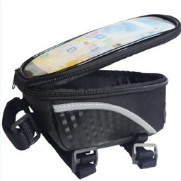 Bolsa Bike Para Celular Documento Mtb Quadro Tiras Colante - 5