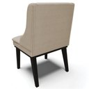 Ver mais imagens de Cadeira Decorativa Sala de Jantar Base Fixa de Madeira Firenze Veludo Luxo Prata/Preto G19 - Gran Be