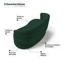 Ver imagem 5 de Kit 2 Poltronas e 1 Namoradeira Aisha Orgânica Bouclê Verde - Desk Design