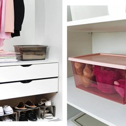 Caixa Organizadora 7,5l Tampa Click Ordene My Closet Plástica Transparente Roupeiro Lavanderia - 3