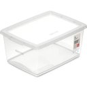 Ver imagem 1 de Caixa Organizadora 7,5l Tampa Click Ordene My Closet Plástica Transparente Roupeiro Lavanderia