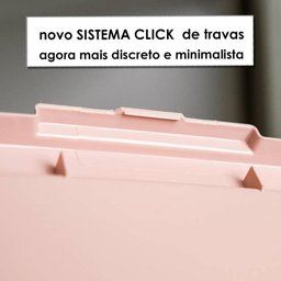 Caixa Organizadora 7,5l Tampa Click Ordene My Closet Plástica Transparente Roupeiro Lavanderia - 4