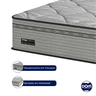 Cama Box Casal Cinza e Colchão New Londres M. Ensacadas Umaflex - 3