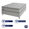 Cama Box Casal Cinza e Colchão New Londres M. Ensacadas Umaflex - 4