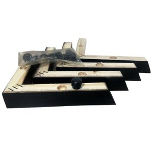 Pés para Sofá Madeira Kit 4 Cantoneira Tabaco C/ Sapata Plástica
