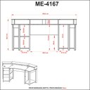 Ver imagem 5 de Mesa Gamer Cockpit Preto com Vermelho Tecnomobili Me4167 Cor: Preto/azul