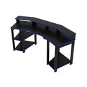 Ver imagem 2 de Mesa Gamer Cockpit Preto com Vermelho Tecnomobili Me4167 Cor: Preto/azul
