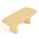 Ver imagem 2 de Mesa de Jantar Orgânica Tivoli 240cm X 110cm 9 Lugares Lamina Cinamomo Damasco