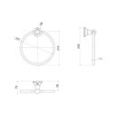 Ver imagem 2 de Porta Toalhas Deca Argola Black Matte Pérola - 2050.BL108.Mt