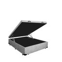 Ver imagem 2 de Base Box Baú Viúva Luxo Blindado NK Camas Suede Cinza 49x128x188