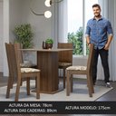 Ver imagem 5 de Conjunto Sala de Jantar Mesa Tampo de Madeira 4 Cadeiras Rustic/crema/lírio Bege Samara Madesa