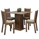 Ver imagem 2 de Conjunto Sala de Jantar Mesa Tampo de Madeira 4 Cadeiras Rustic/crema/lírio Bege Samara Madesa