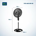 Ver imagem 6 de Ventilador de Coluna Mondial Super Turbo 40cm 8 Pás 140w 127v Preto/prata - Vtx-40c-8p-cr