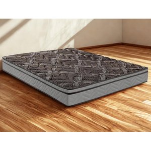Colchao Casal D28 Conforto Firme 1,38x1,88x0,17m Paropas Cinza e Preto