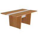 Ver imagem 1 de Mesa de Reunião para Escritório com 02 Tomadas 179cm Unik A02 Freijó Branco - Lyam Decor