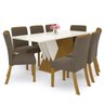 Conjunto Sala de Jantar Mesa Tampo Mdf e Vidro 8 Cadeiras Itália Espresso Móveis - 2