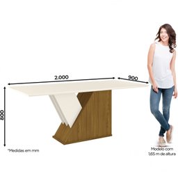Conjunto Sala de Jantar Mesa Tampo Mdf e Vidro 8 Cadeiras Itália Espresso Móveis - 3