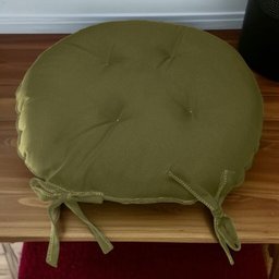 Assento para Cadeira Almofada Futon 40x40 Redondo Bege Escuro - 3