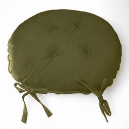 Assento para Cadeira Almofada Futon 40x40 Redondo Bege Escuro - 1