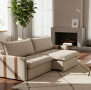 Ver mais imagens de Sofá-Cama Faenzo Retrátil 3 Lugares 1,80MT Linho Bege Luxo