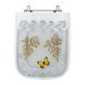 Tampa de Vaso Poliéster Decorada Borboleta Tivoli Branco para Louça Ideal Standard - 1
