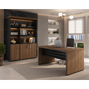 Ver imagem 1 de Conjunto Escritório Artany: Mesa e Estante c/ LED