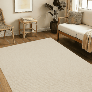 Tapete Xadrez Cru sem Franja Gouvea Textil 1,40 X 2,00