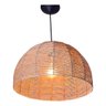 Pendente Luminária Lustre Meia Lua Grande Palha de Milho Fibra Natural 40x25 +fio:natural/110v/220v - 1