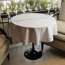 Ver imagem 1 de Toalha de Mesa Mariana Redonda Branca - Poliéster, Diâmetro 120cm