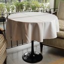 Ver imagem 2 de Toalha de Mesa Mariana Redonda Branca - Poliéster, Diâmetro 120cm