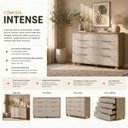 Ver imagem 2 de Cômoda 8 Gavetas Quarto Organizadora Multiuso Design Moderno Nature Fendi