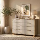 Ver imagem 1 de Cômoda 8 Gavetas Quarto Organizadora Multiuso Design Moderno Nature Fendi