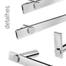 Kit Acessório de Banheiro Escovado 3 Peças Grego Metal 2030pm - 3