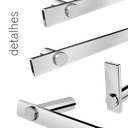 Ver imagem 3 de Kit Acessório de Banheiro Escovado 3 Peças Grego Metal 2030pm