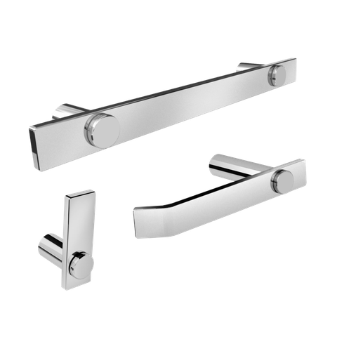 Kit Acessório de Banheiro Escovado 3 Peças Grego Metal 2030pm