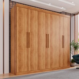 Guarda-roupa Casal 6 Portas 4 Gavetas Roma - Mais Móveis Cinamomo - 2