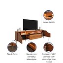 Ver imagem 7 de Bancada Imperiale para TV até 75" com LED Portas em MDF Usinado Gaveta Telescópica e Pés de Ferro