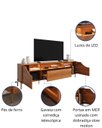 Ver imagem 7 de Bancada Imperiale para TV até 75" com LED Portas em MDF Usinado Gaveta Telescópica e Pés de Ferro